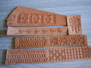 Examples of decorative leatherwork