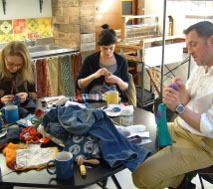 group darning session