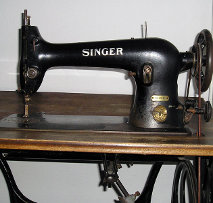 an old Singer treadle machine
