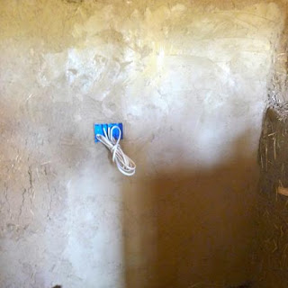 Plastering to allow for electrical fittings