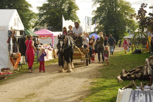 Working horses at the Off Grid Festival