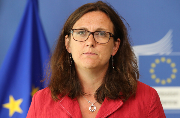 My meeting with EU Trade Commissioner Cecilia Malmstrom and corporate representatives, and the rules they want to impose on us