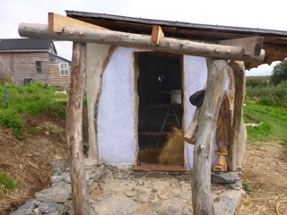 An eco-pod under construction