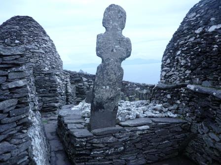 Early Christian cross on Skellig Michael island