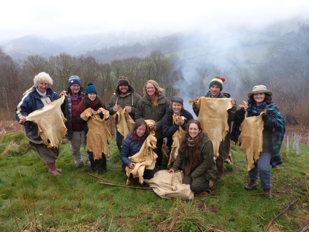 Skins and hides from a tanning workshop