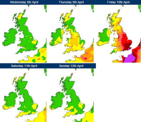 Health warning about breathing on Friday