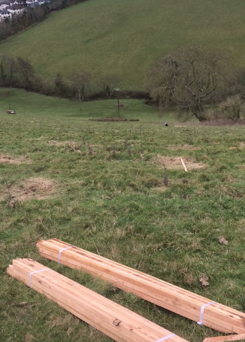 A Devon farm hillside soon to become a woodland