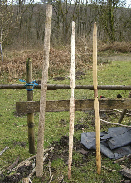 homemade wooden bow and arrow