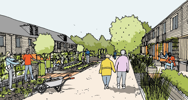 Bridport Cohousing plan drawing