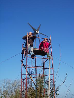 carl-and-anya-up-ladder