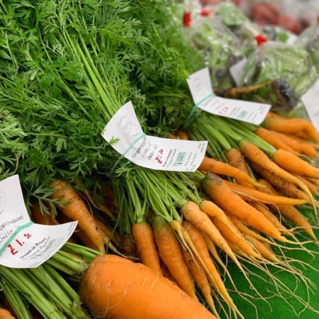 Carrots produced by young farmers Emily and Chris at Fanfield Farm