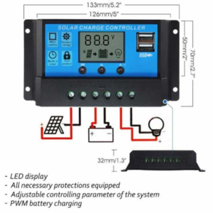 The charge controller for the solar slow cooker