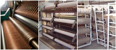 The condenser section of traditional carding machines