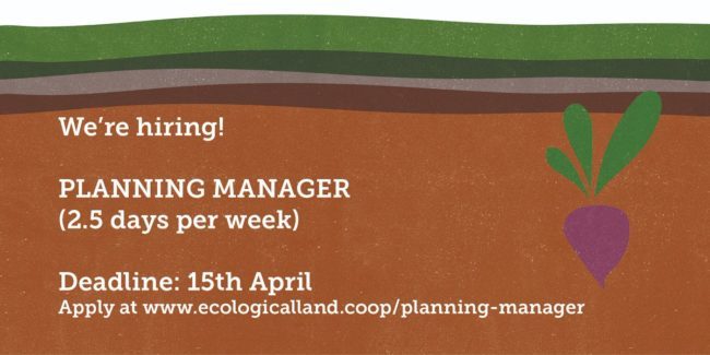 Want to be a Planning Manager with the Ecological Land Cooperative?