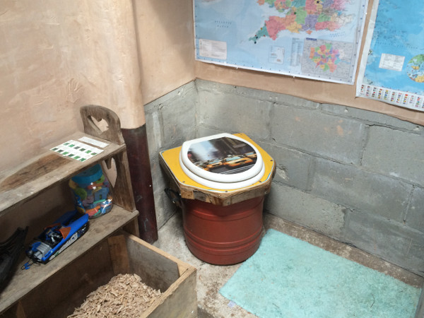 An example of Joe Jenkins’ ‘humanure’ composting toilet system, used successfully for 9 years