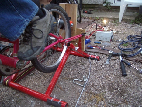 Pedal Powered Generator. 