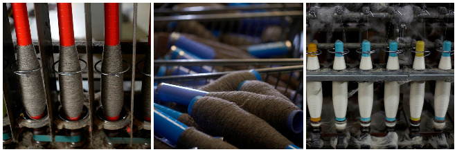 Yarn at the Natural Fibre Company spinning mill