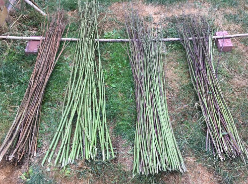 Plant fibres flax and nettle ready for processing
