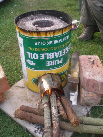 A DIY Rocket Stove from Cans