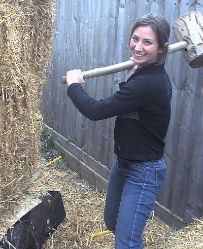 A tool featured in the straw-bale building online course